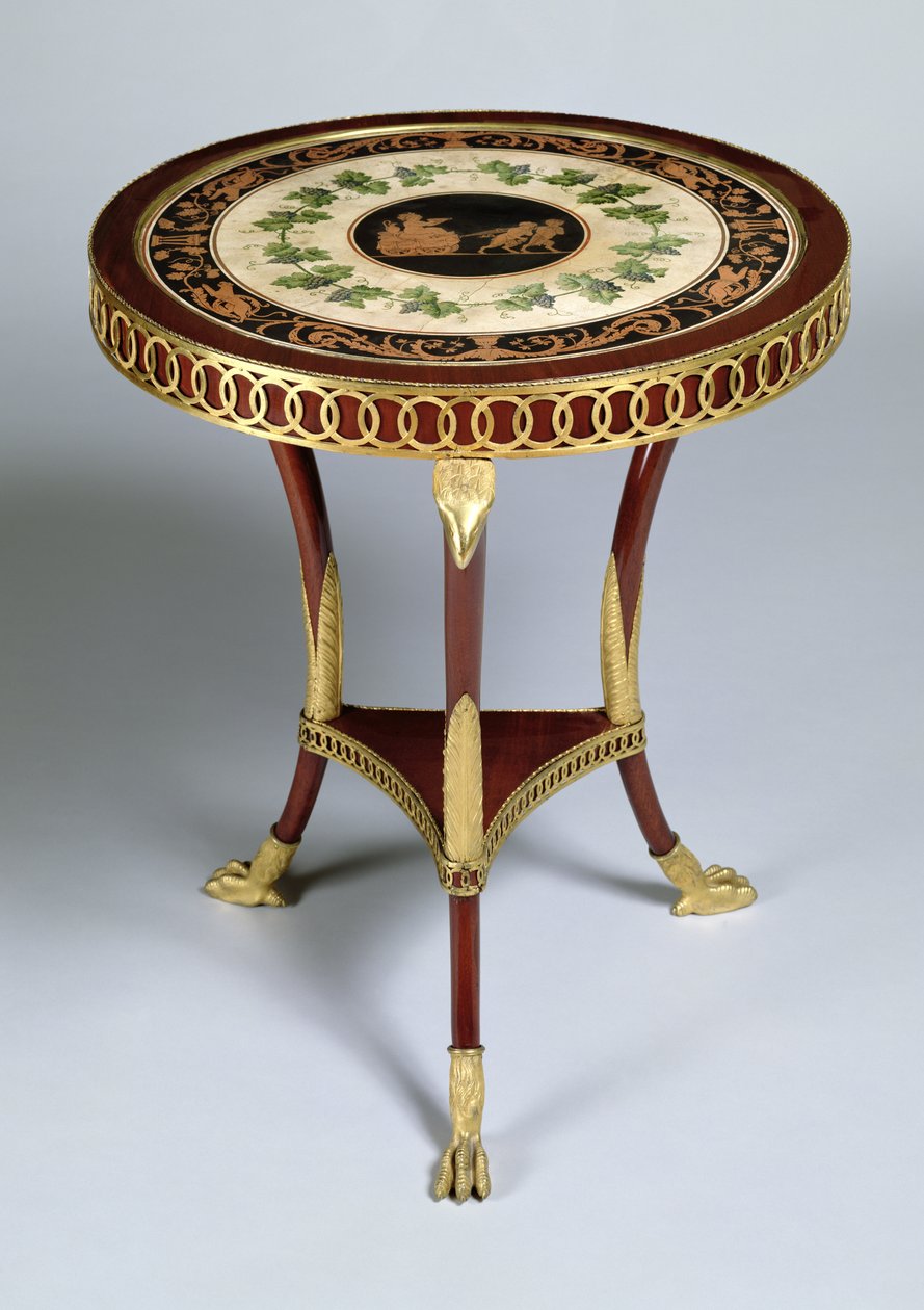 Mesa Pedestal, 1804-14 (madeira dourada) de Italian School