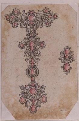 Pingente e brincos de Santini (século 17) de Italian School