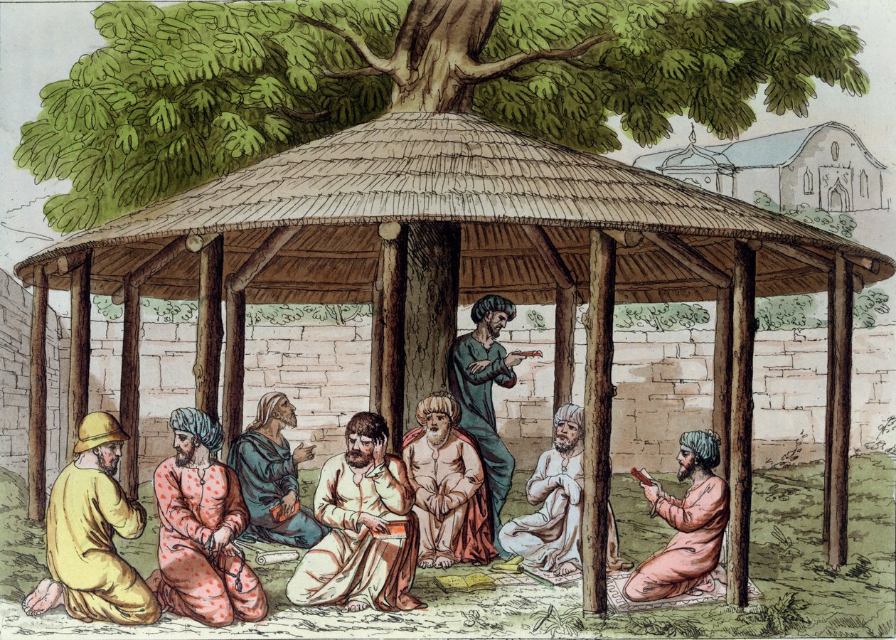 Sufis persas, início do século XIX (gravura a cores) de Italian School