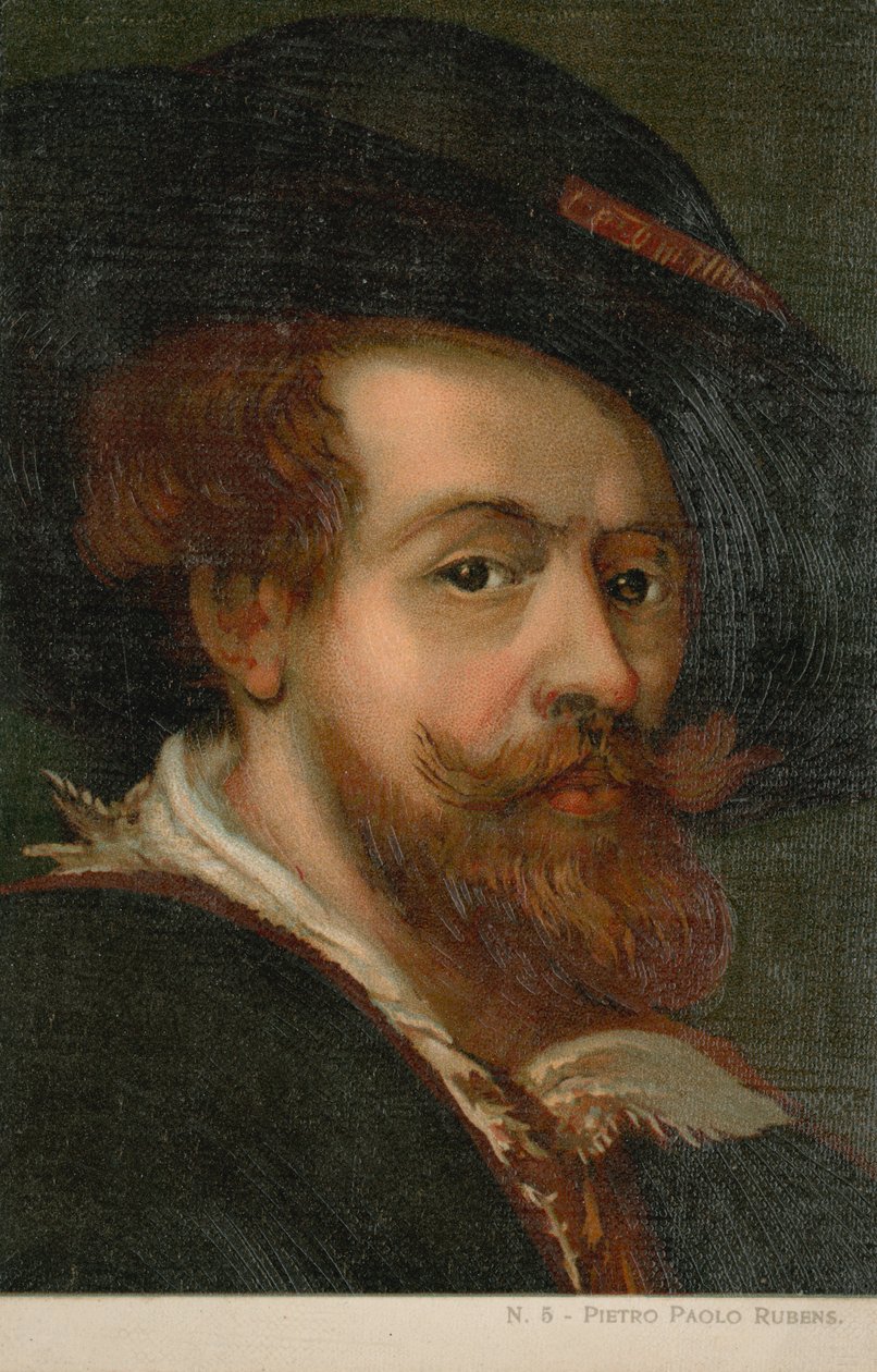 Peter Paul Rubens, artista flamengo (cromolito) de Italian School