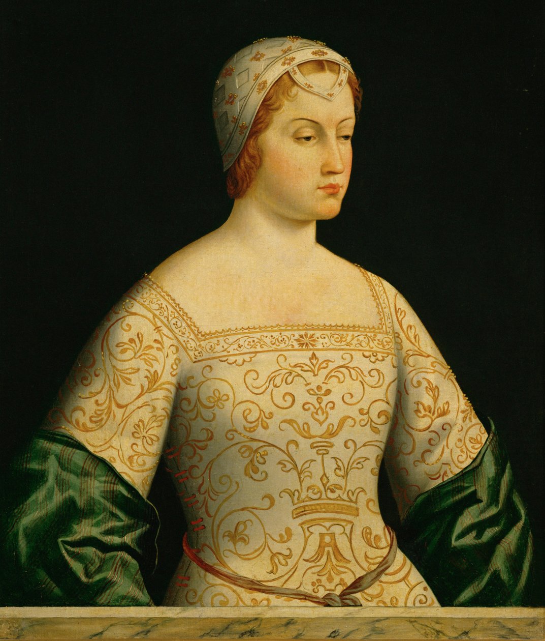 Laura de Petrarca, a amada do poeta que ele imortalizou nos seus sonetos Il Canzoniere ... de Italian School