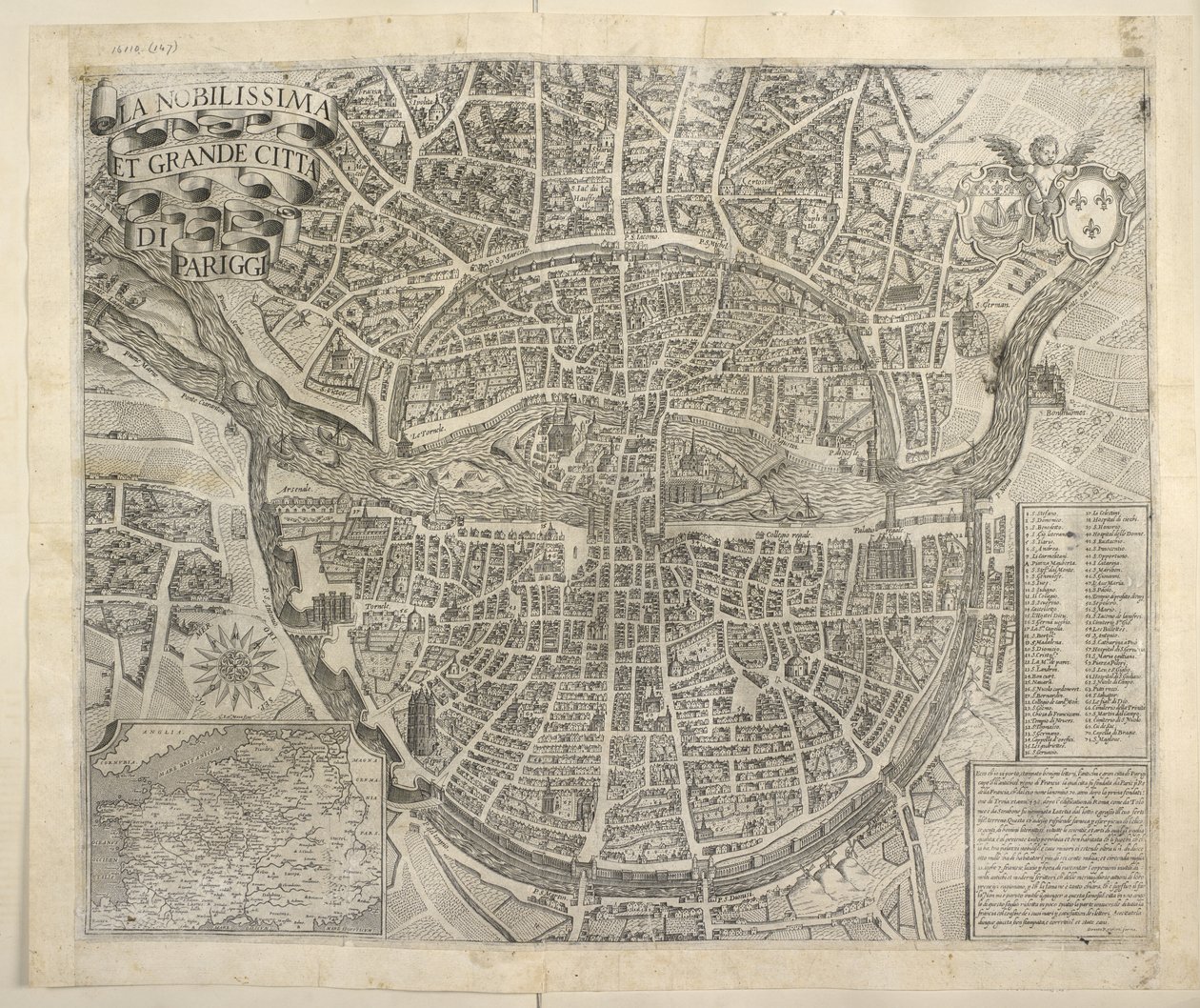 Plano de Paris de Italian School