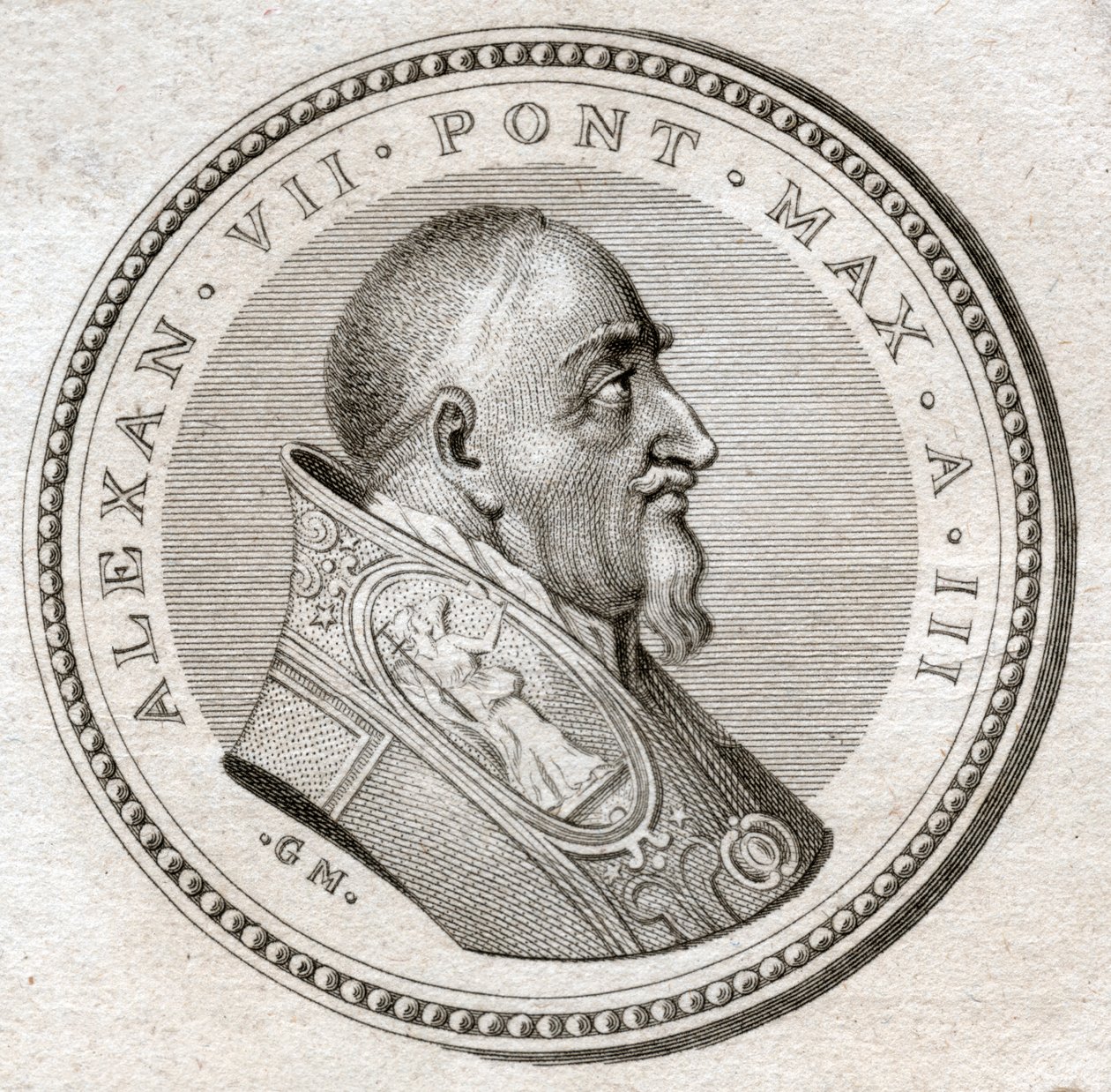 O Papa Alexandre VII. (gravura de Italian School