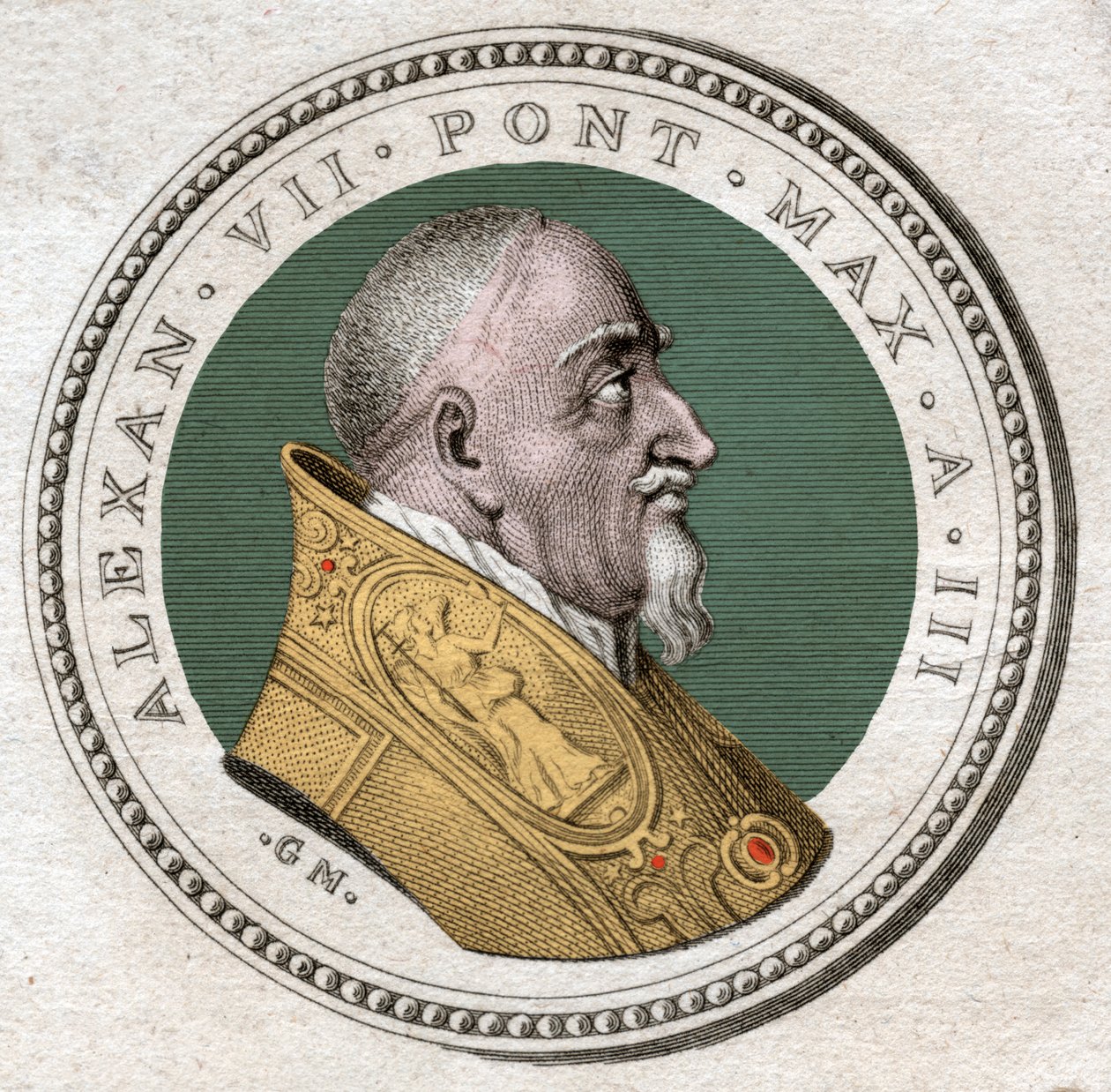 O Papa Alexandre VII. (gravura de Italian School
