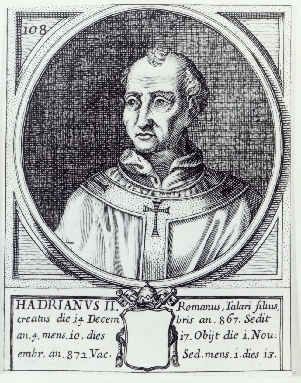 Papa Adriano II de Italian School