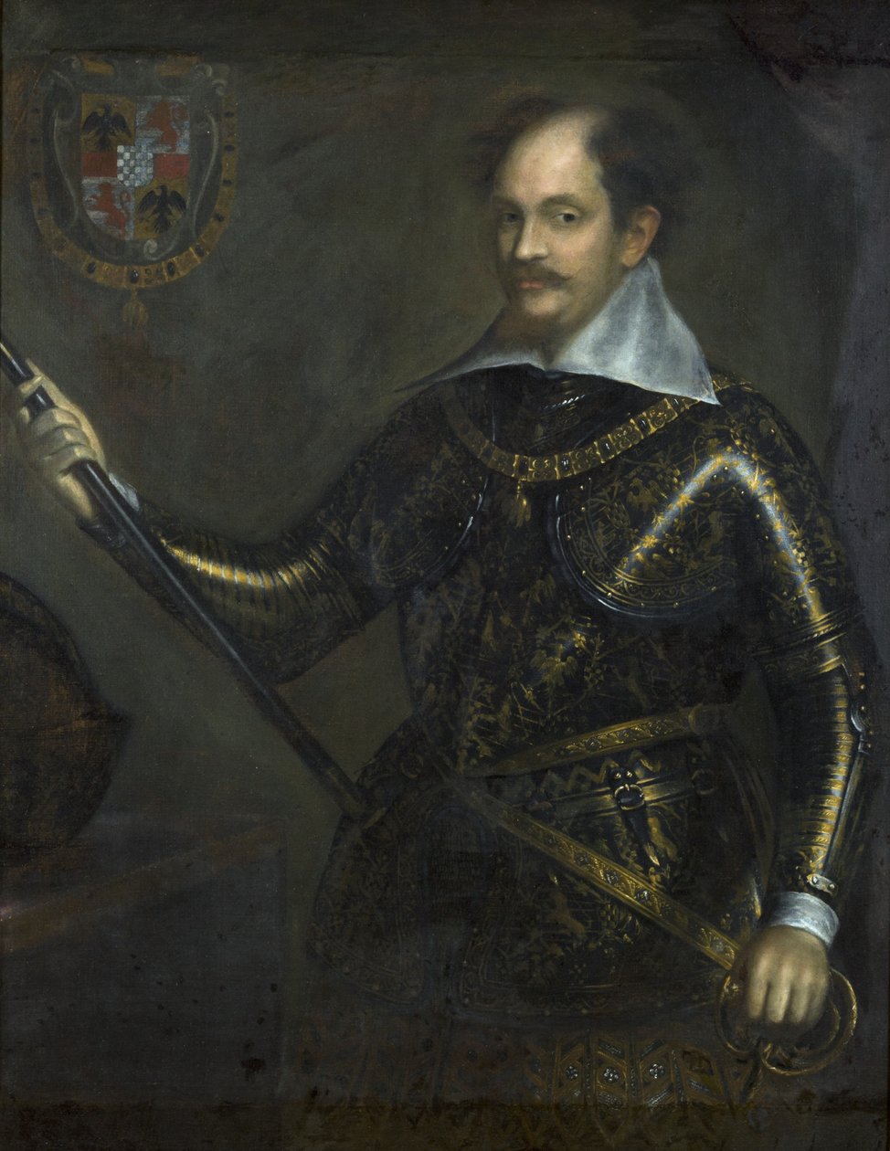 Retrato de Alessandro Pico de Mirandola, Marquês de Concórdia e Duque de Mirandola, em Armor, 1622 de Italian School
