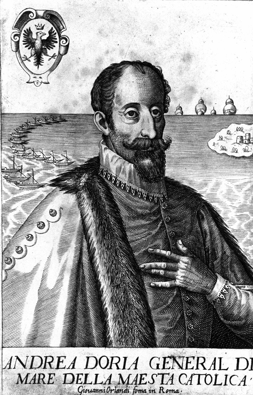 Retrato de Andrea Doria (1466-1560), guerreiro italiano. de Italian School