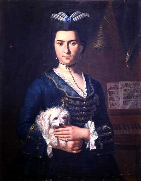 Retrato de Anna Paoli, c.1750 (óleo sobre tela) (ver 138621) de Italian School