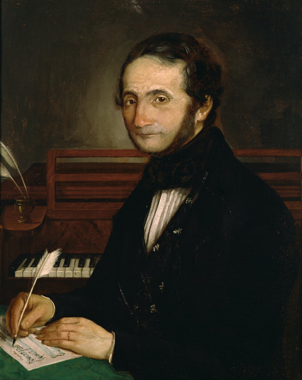 Retrato de Antonio Sarti (1784-1855) (óleo sobre tela) de Italian School