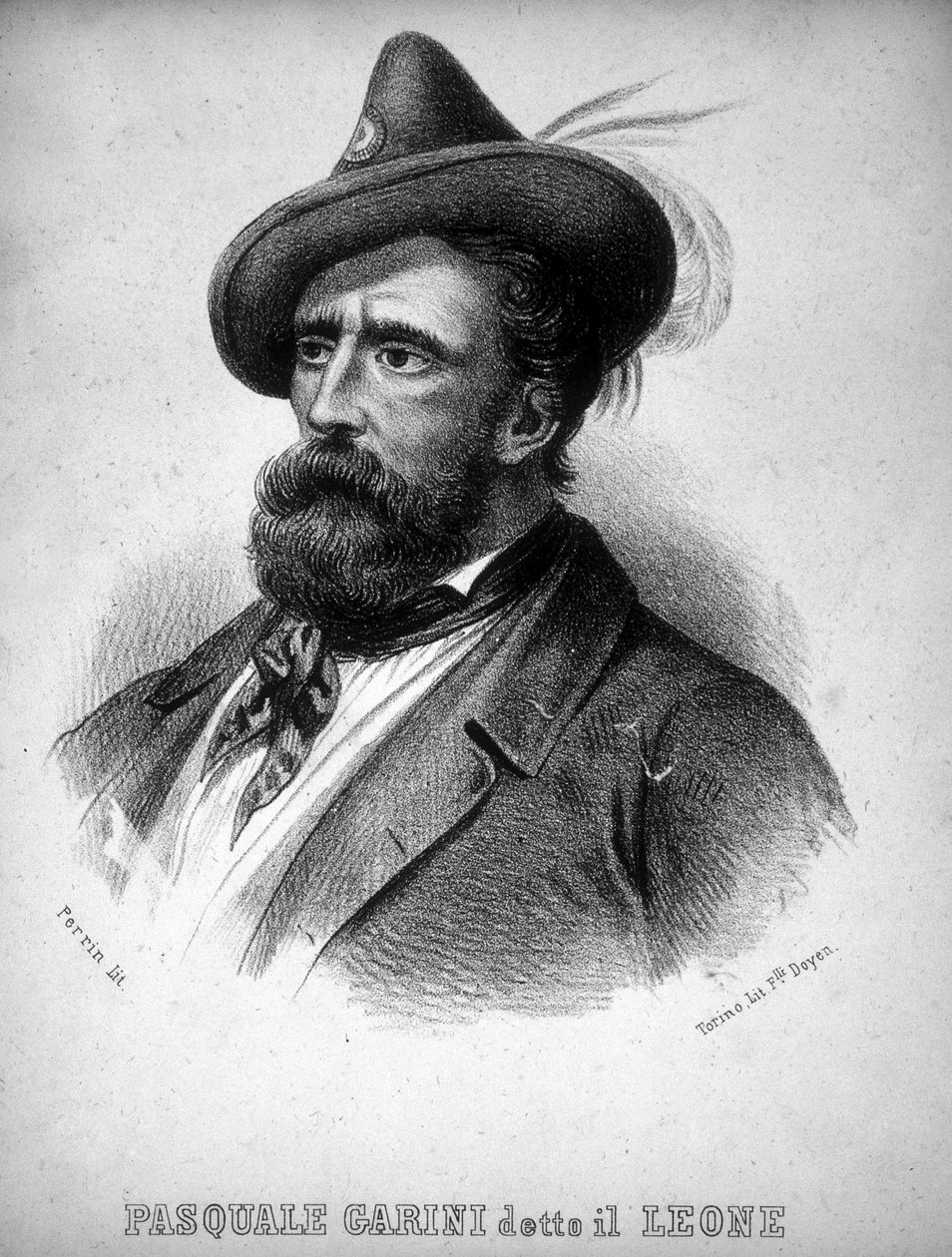 Retrato de Brigand Pasquale Garini, conhecido como "O Leão". de Italian School