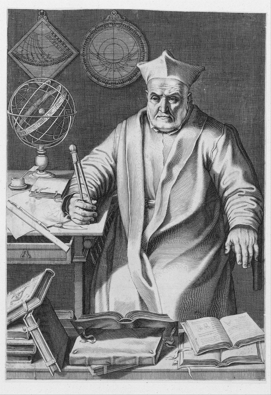 Retrato do Cardeal Christopher Clavius ​​​​, 1606 de Italian School
