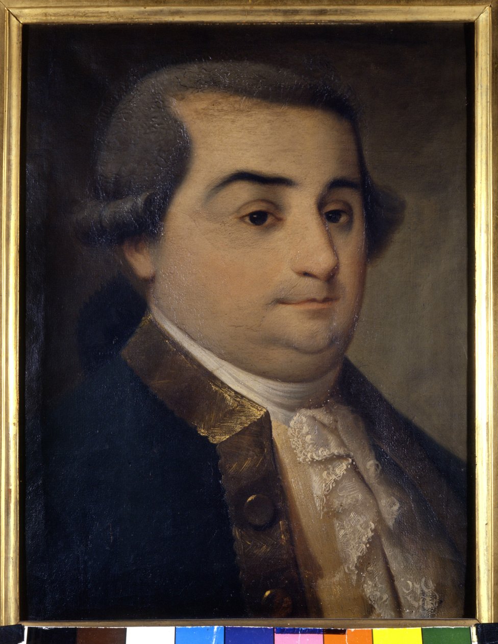 Retrato de Cesare Bonesana, Marquês de Beccaria (1738 - 1794), jurista italiano, pintura anónima do século XVIII, Museo de Milão. Milão de Italian School