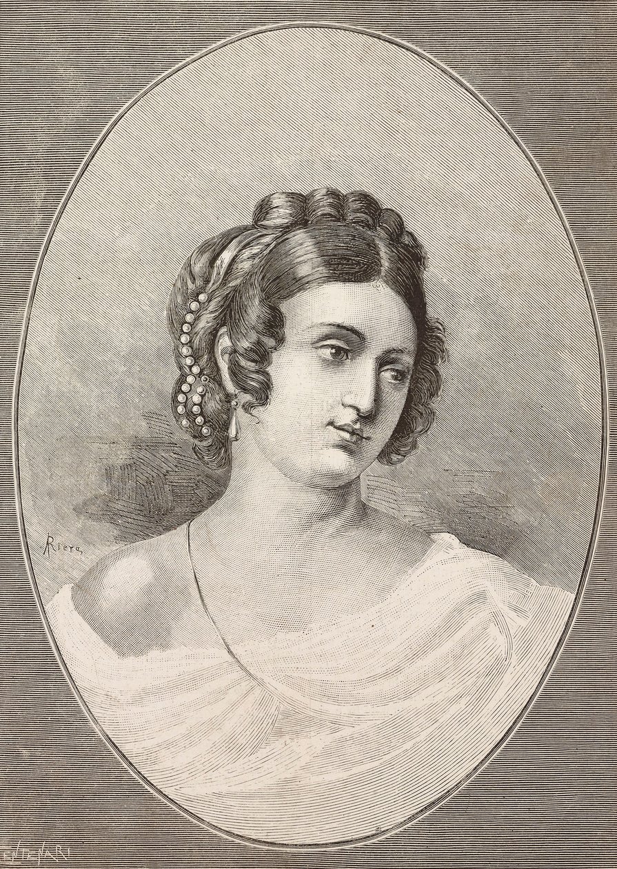 Retrato de Costanza Monti (1792-1840), poeta italiano, gravura de Centenari de L