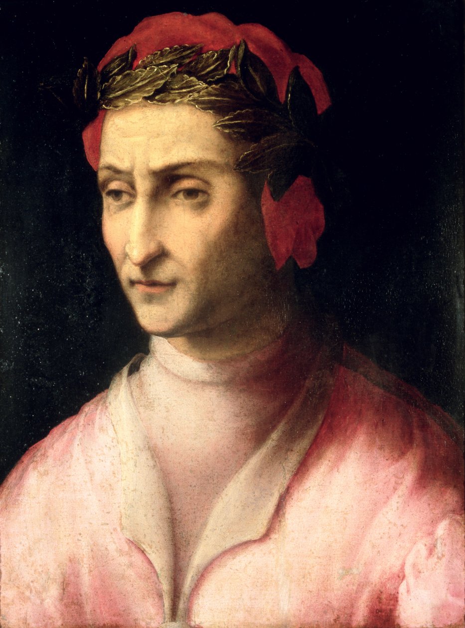 Retrato de Dante Alighieri (1265-1321) de Italian School