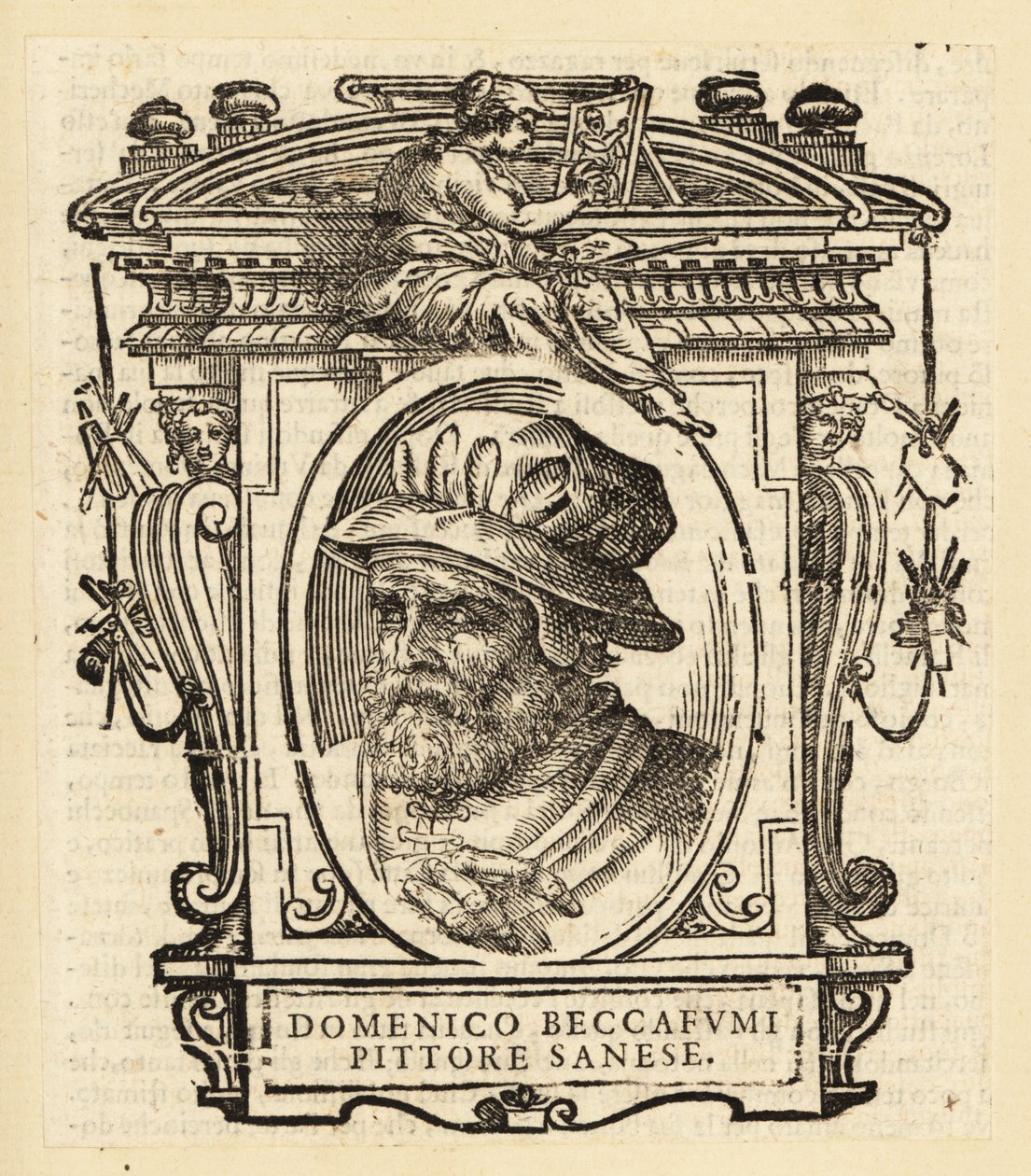 Retrato de Domenico di Pace Beccafumi, pintor maneirista da Renascença Italiana de Italian School