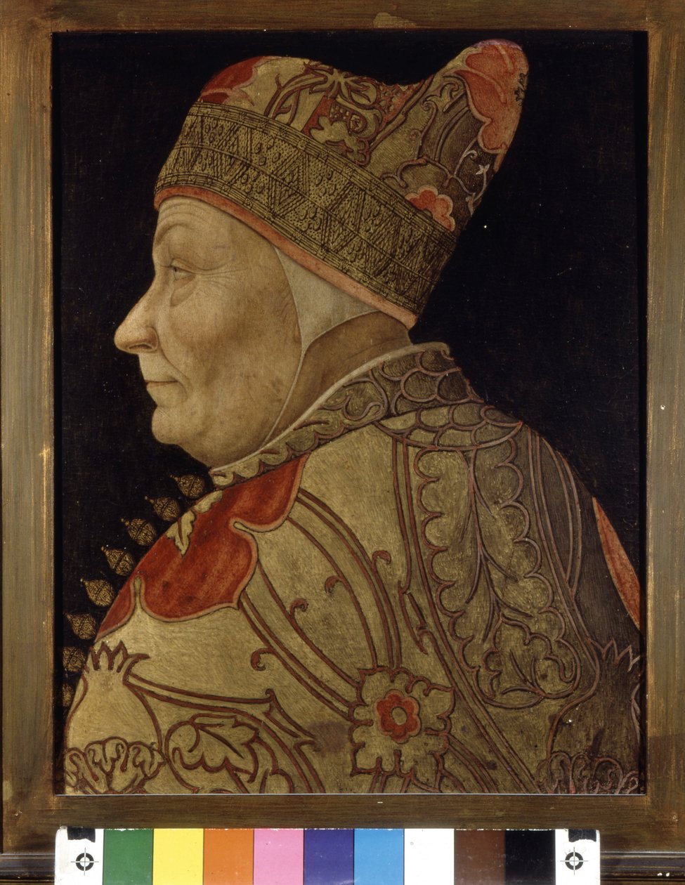 Retrato de Francesco Foscari (1373 - 1457), Doge de Veneza. Pintura em madeira. sd. Museu de Veneza Correr de Italian School