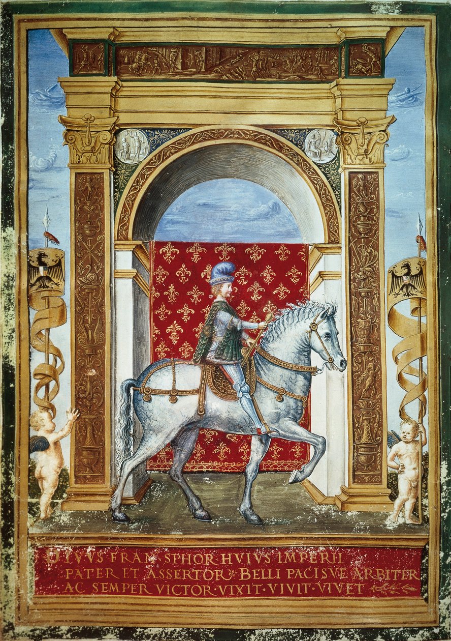 Retrato de Francesco Sforza a cavalo de Italian School