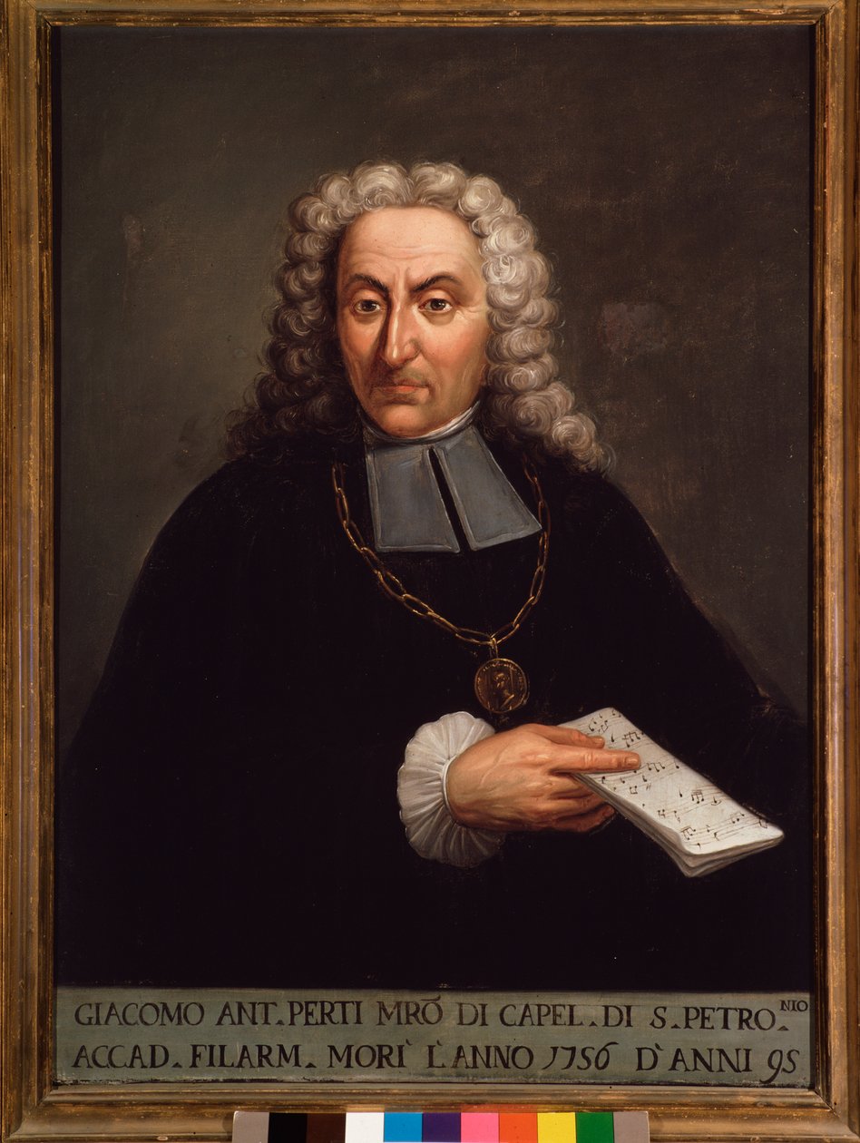Retrato de Giacomo Perti (1661-1756) compositor italiano de Italian School