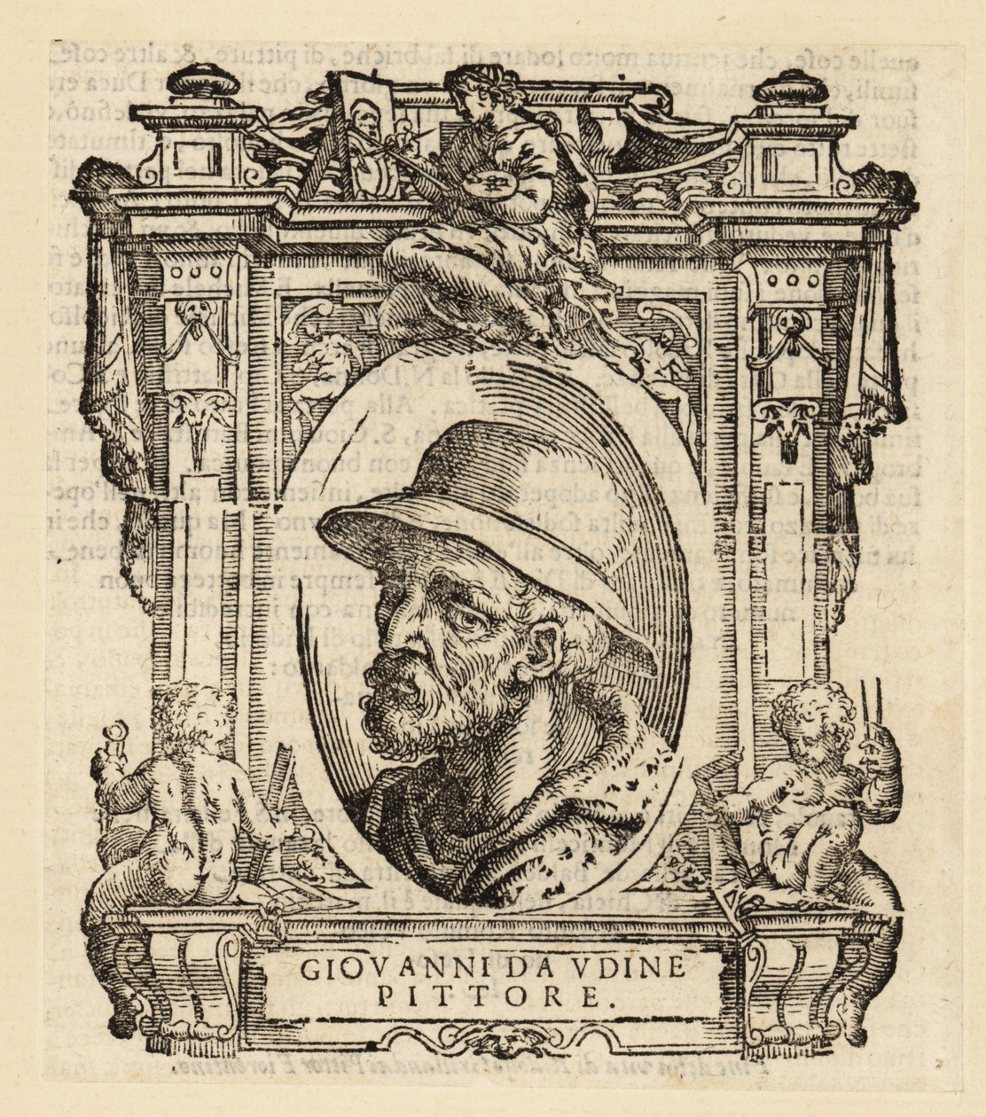 Retrato de Giovanni Nanni, pintor e arquiteto italiano nascido em Udine de Italian School