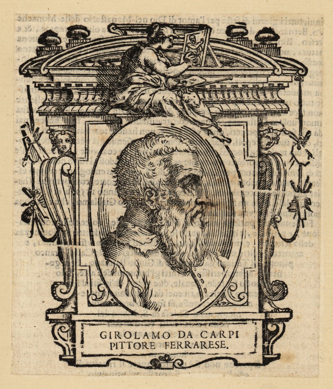 Retrato de Girolamo Da Carpi, pintor e decorador italiano que trabalhou na Corte da Casa de Este em Ferrara de Italian School
