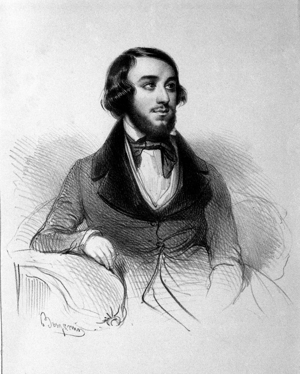 Retrato do tenor italiano Mario Candia (1810 - 1883). de Italian School