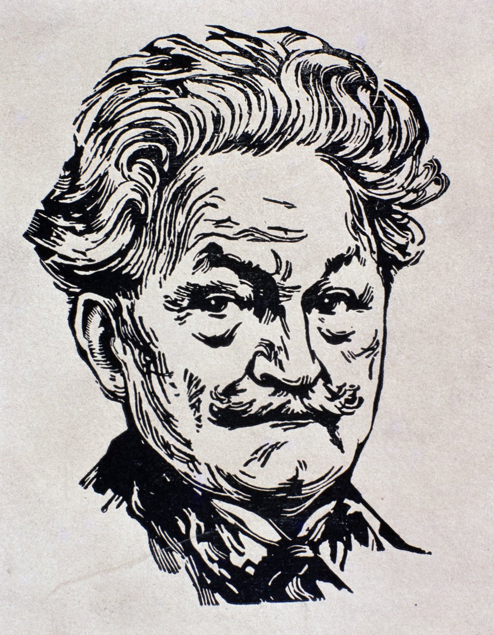 Retrato de Leos Janacek, ilustração de sua autobiografia 