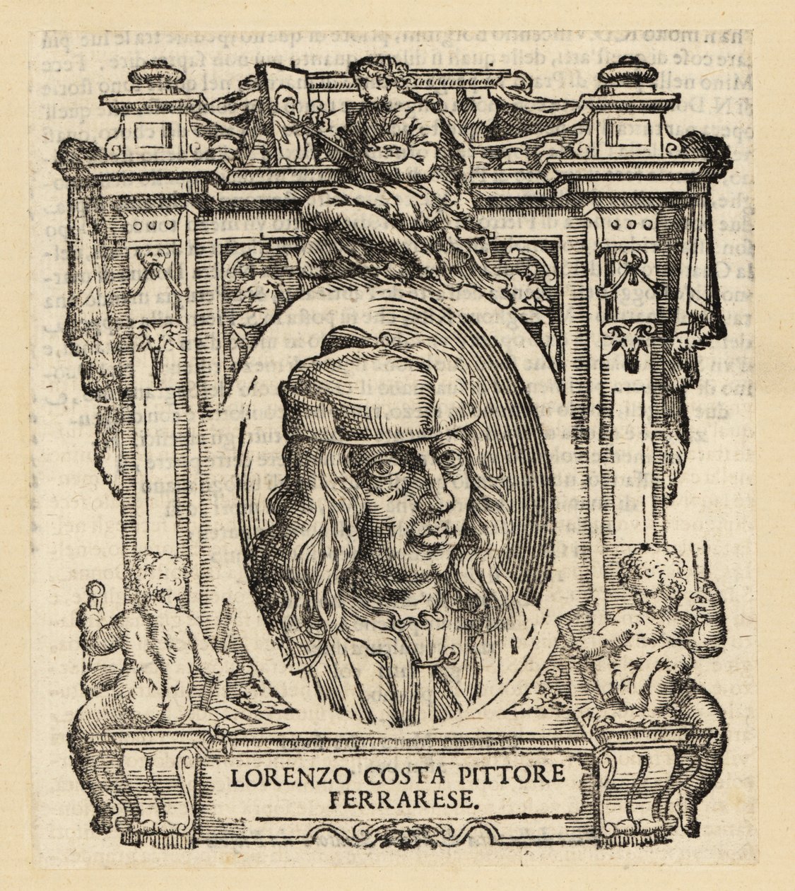 Retrato de Lorenzo Costa, pintor italiano de Ferrara da Renascença de Italian School