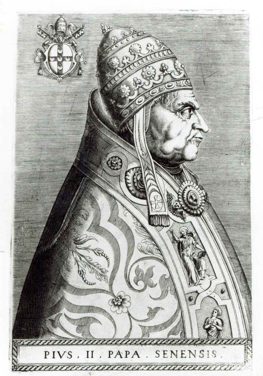 Retrato do Papa Pio II de Italian School