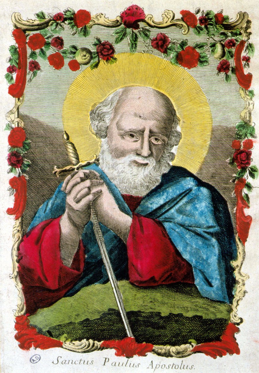 Retrato de São Paulo com a espada, Itália de Italian School