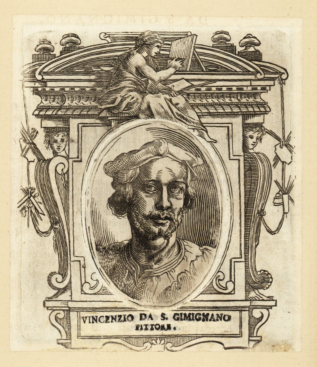Retrato de Vincenzo Tamagni, pintor italiano da Renascença de Italian School