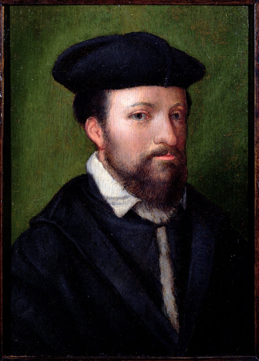 Retrato de um cavalheiro, norte da Itália, meados do século XVI (painel) de Italian School