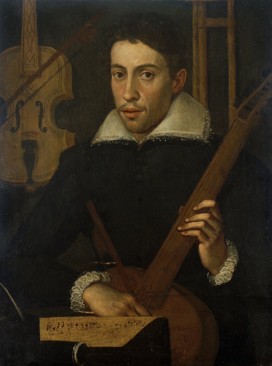 Retrato de um músico, c. 1570-1590 de Italian School