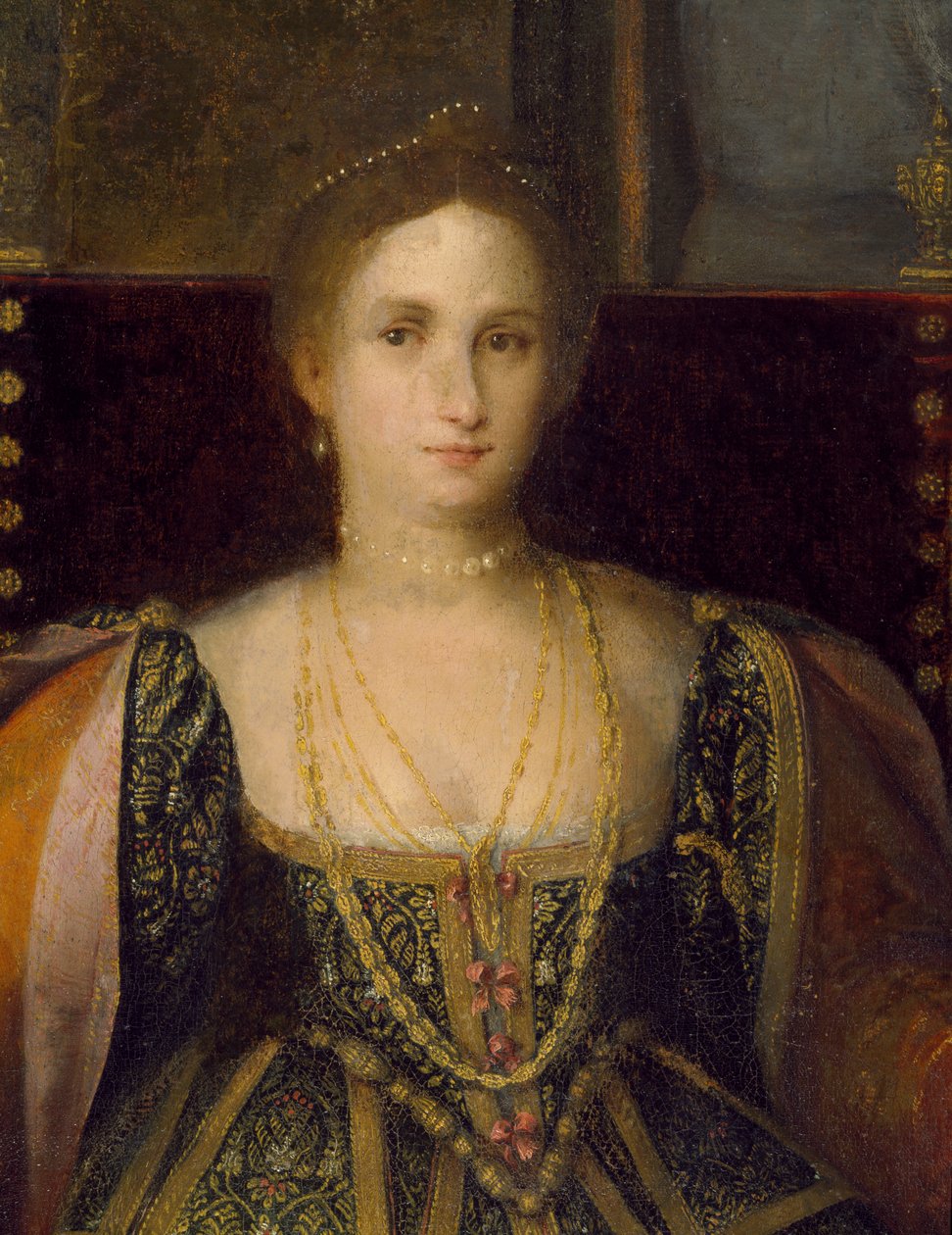 Retrato de uma mulher como Cleópatra de Italian School