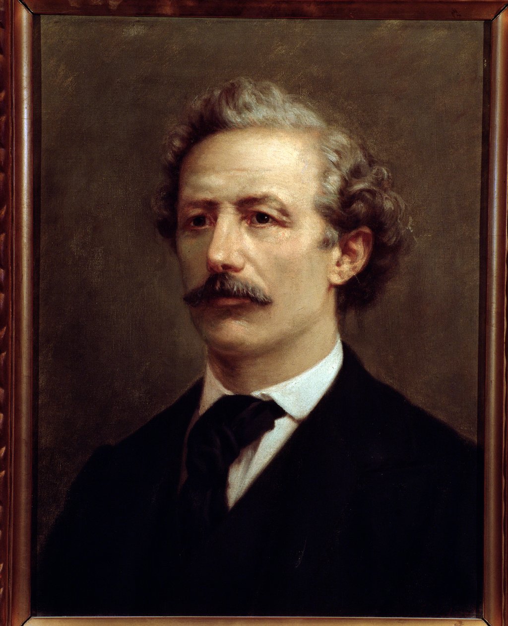 Retrato do compositor italiano Enrico Bossi (1861-1925) de Italian School