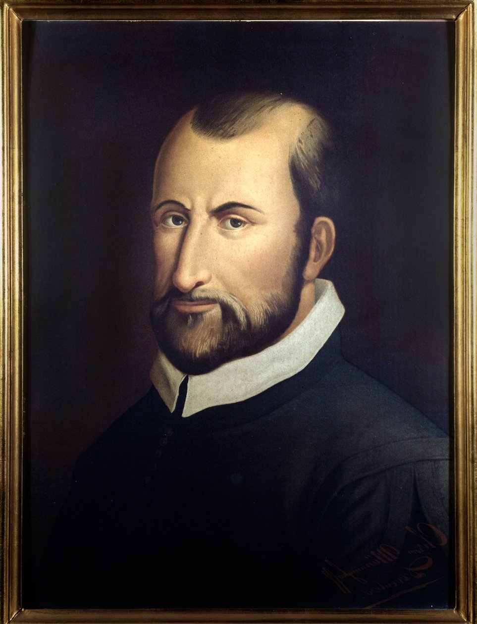 Retrato do compositor italiano Giovanni Pierluigi de Palestrina (1525-1594). de Italian School