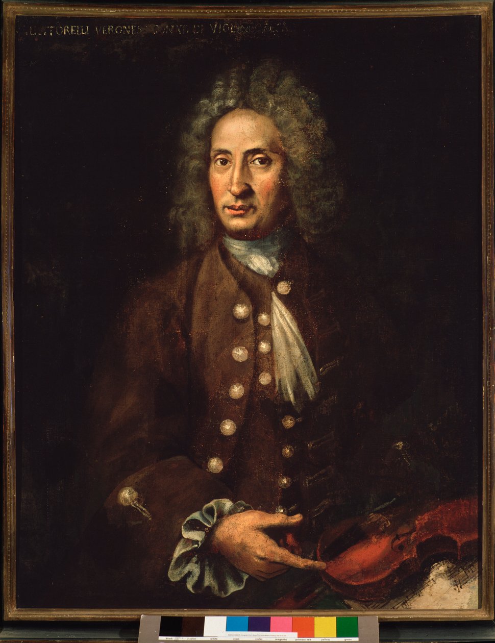Retrato do compositor italiano Giuseppe Torelli (1658-1709). de Italian School
