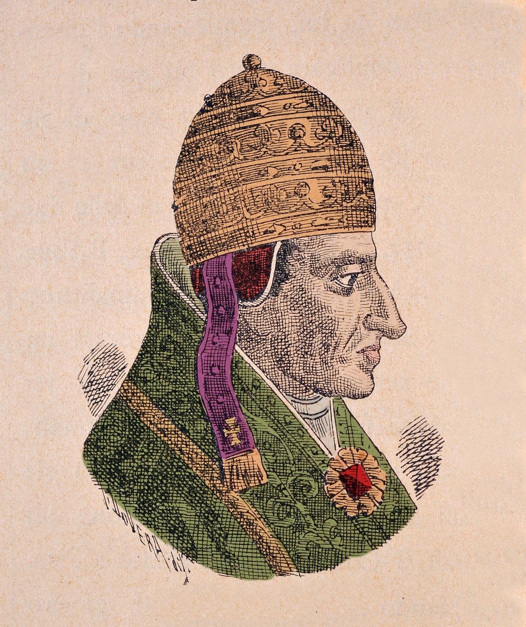 Retrato do Antipope Alexandre V (Alexander ou Alessandro) (1409-1410) de Italian School