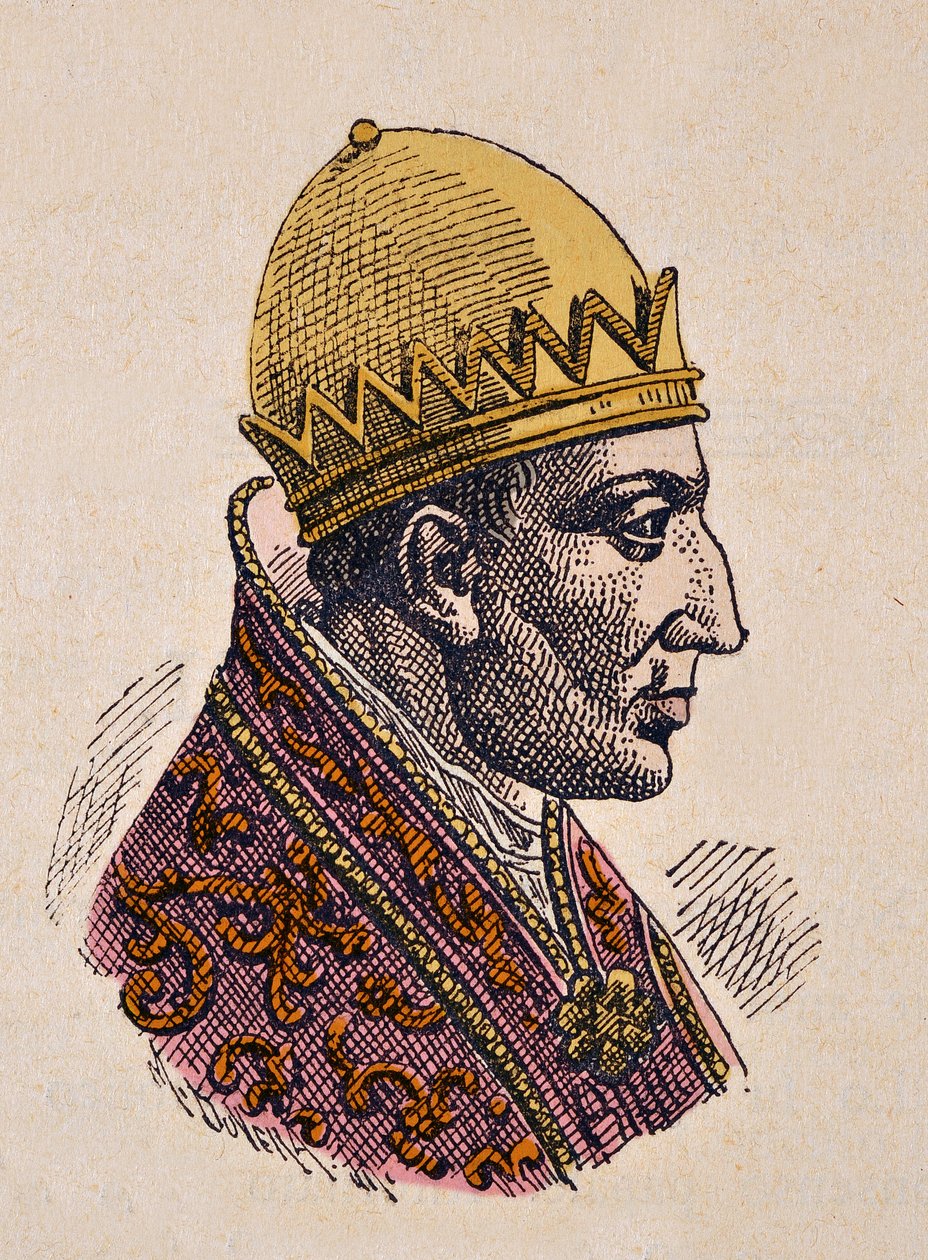 Retrato do Antipope Félix II (Felice) (355-365) de Italian School