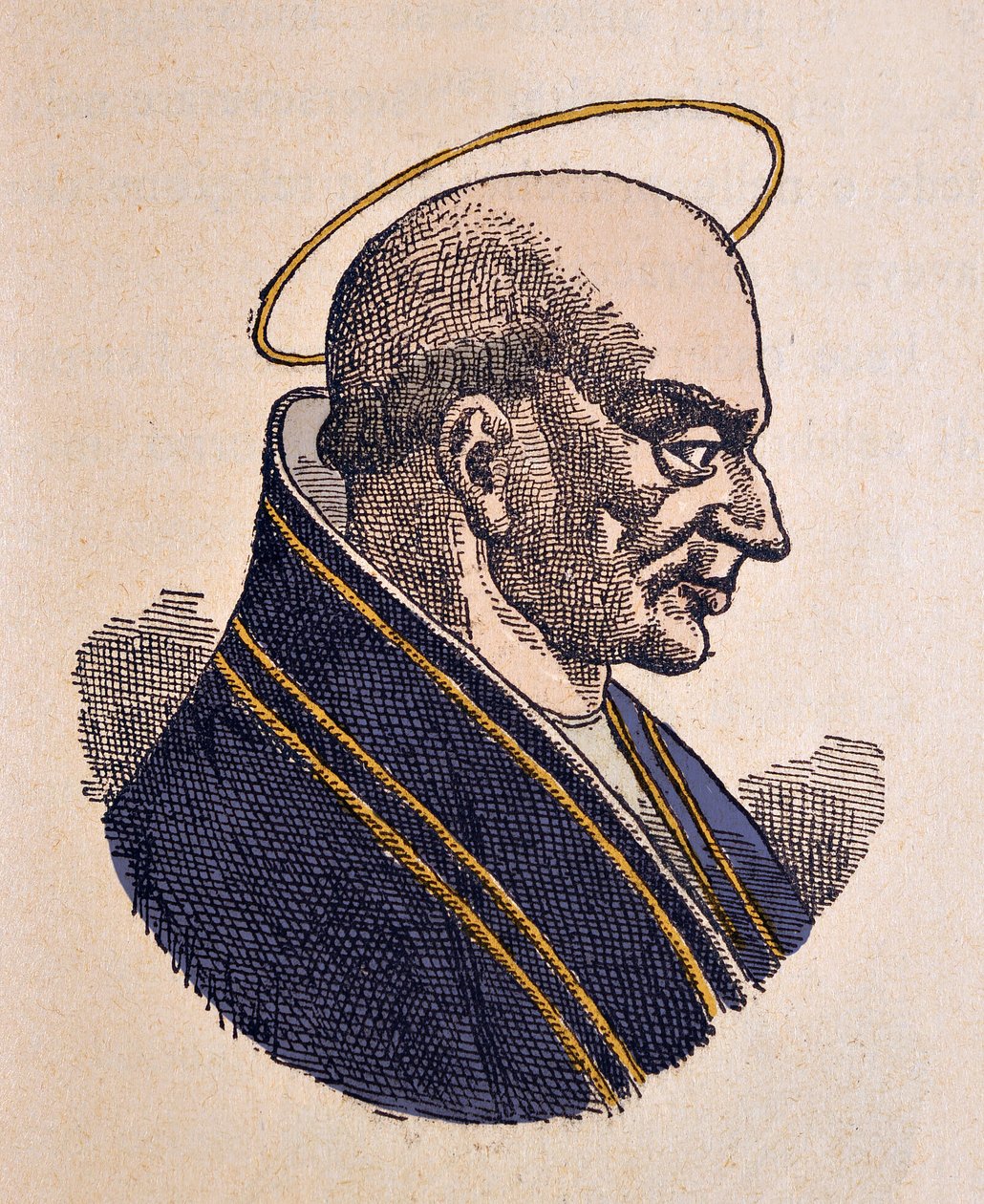 Retrato do Papa Adeodat ou Dieudonne Ier (Deusdedit ou Adeodatus ou Deodatus ou Adeodato) (615-618) de Italian School
