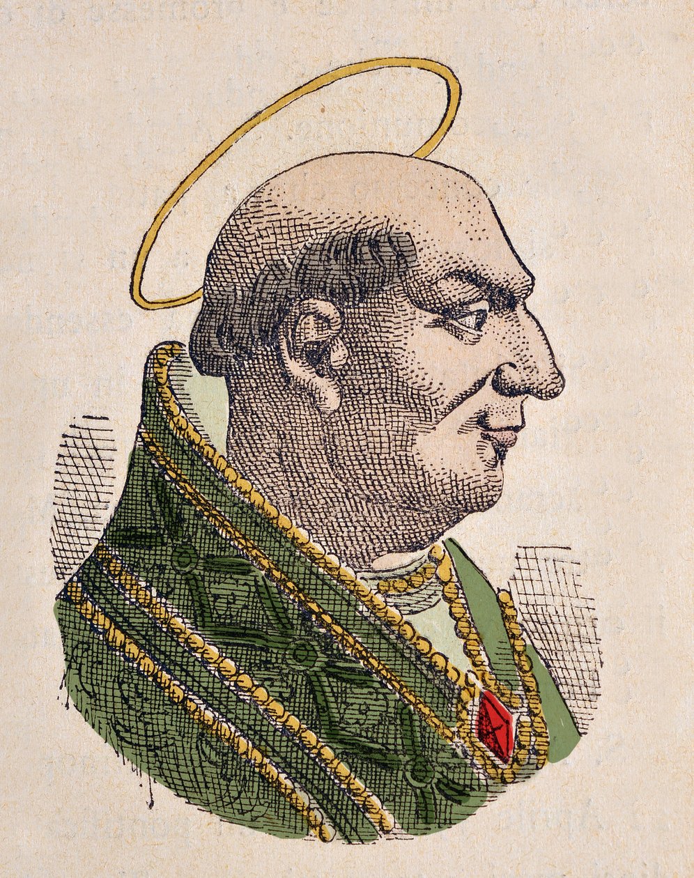Retrato do Papa Agapet Ier (Agapit ou Agapetus ou Agapito I) (535-536) de Italian School