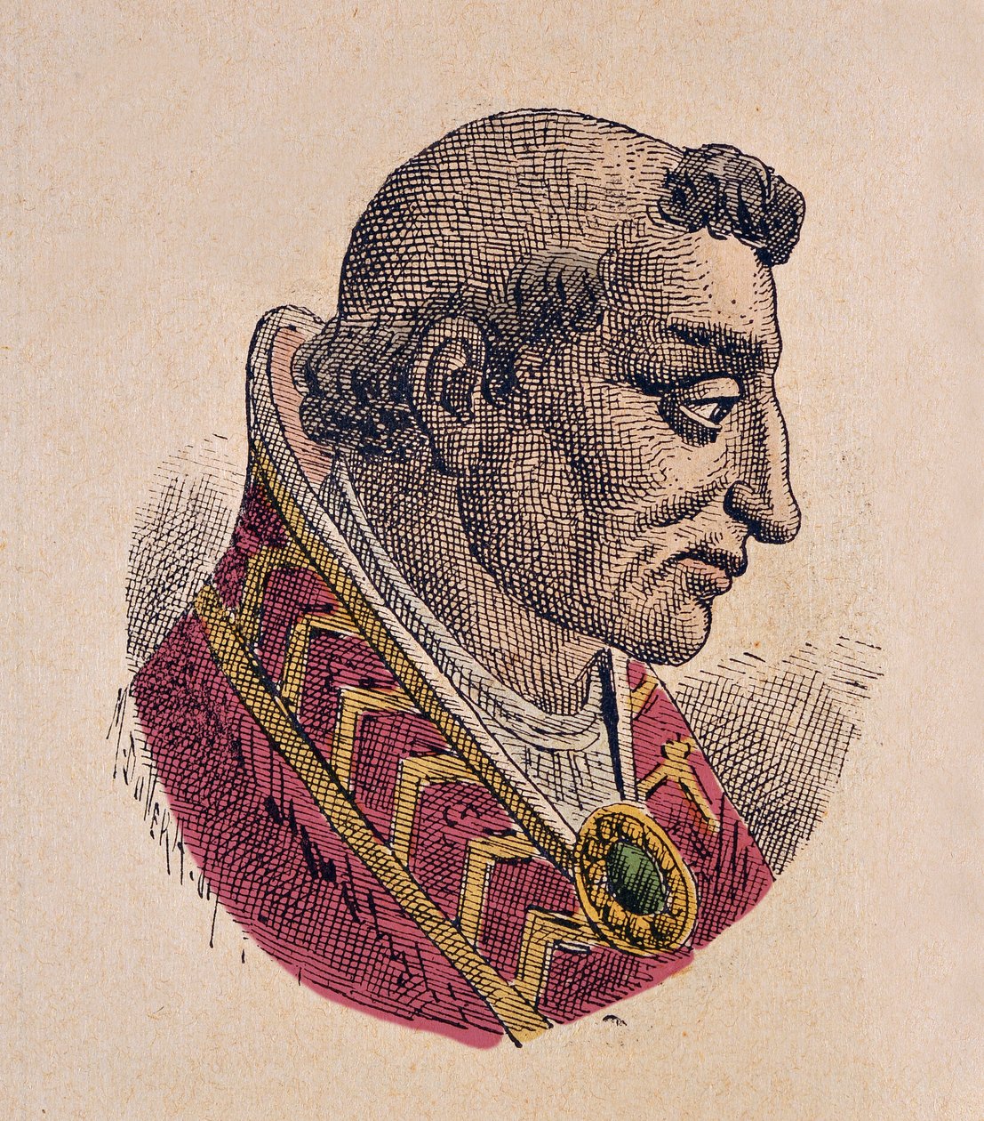 Retrato do Papa Anastase III (Anastasius, Anastasio) (911-913) de Italian School