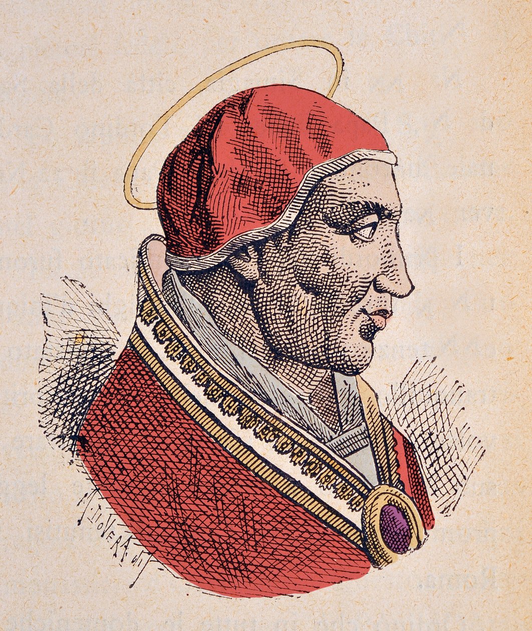 Retrato do Papa Anastase II (Anastasius, Anastasio) (496-498) de Italian School