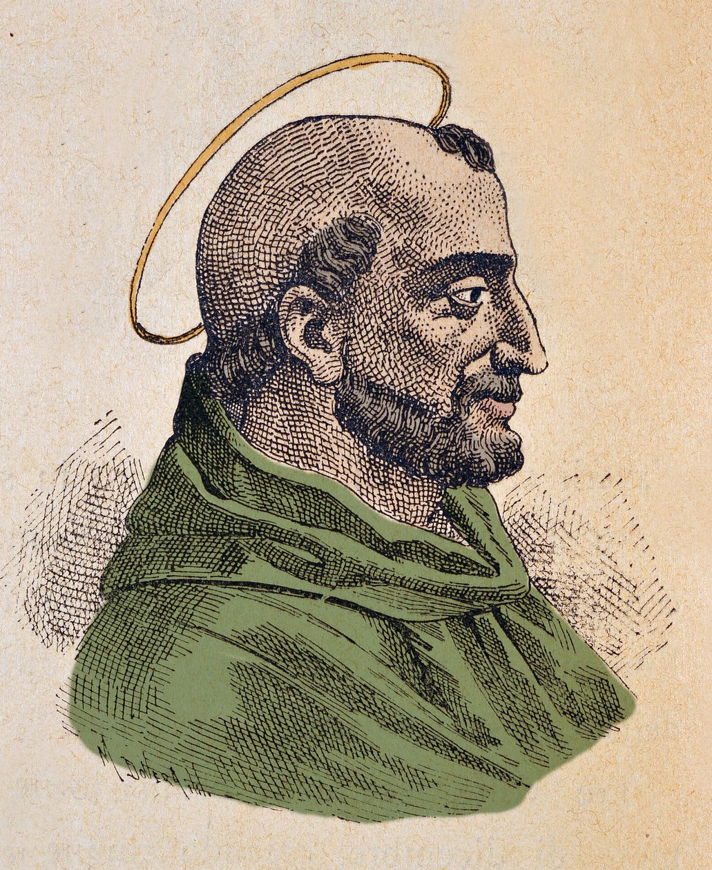 Retrato do Papa Anicet (Anicetus ou Aniceto) (ca. 155-166) de Italian School