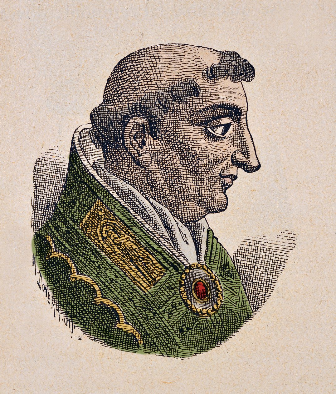 Retrato do Papa Benoit IV (benedetto, Bento XVI ou Benedito) (900-903) de Italian School