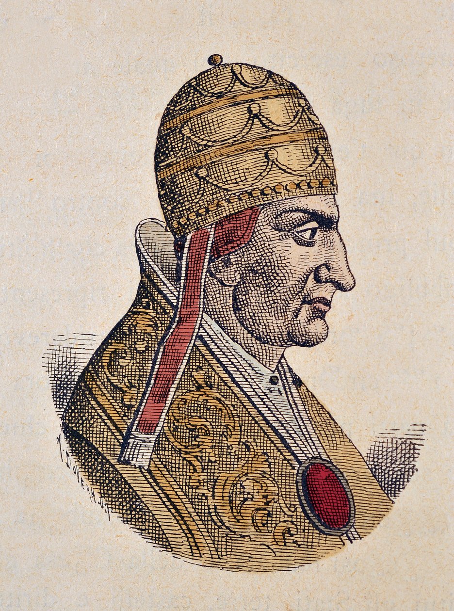 Retrato do Papa Benoit IX (benedetto, Bento XVI ou Benedito) (1032-1044) de Italian School