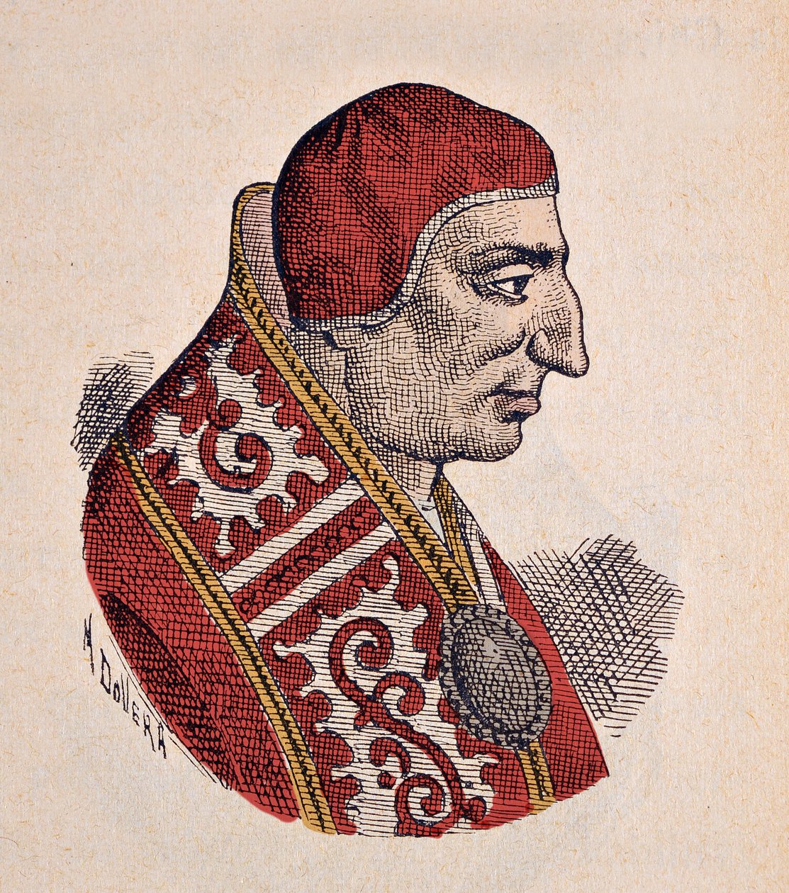 Retrato do Papa Benoit VIII (benedetto, Benedito ou Benedito) (1012-1024) de Italian School
