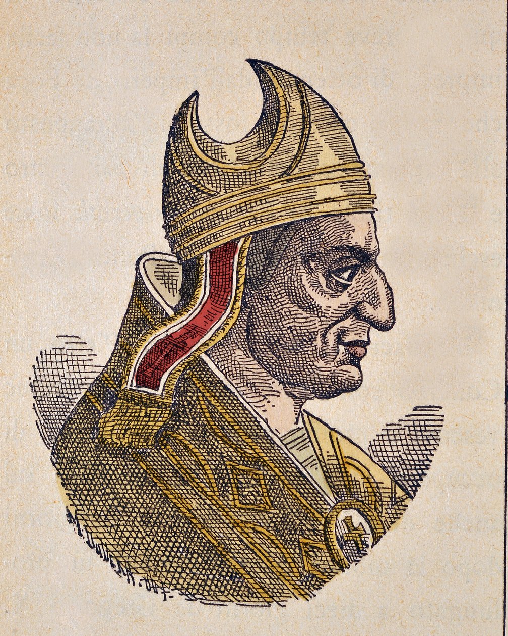 Retrato do Papa Bonifácio IV (Bonifacius ou Bonifacio) (608-615) de Italian School