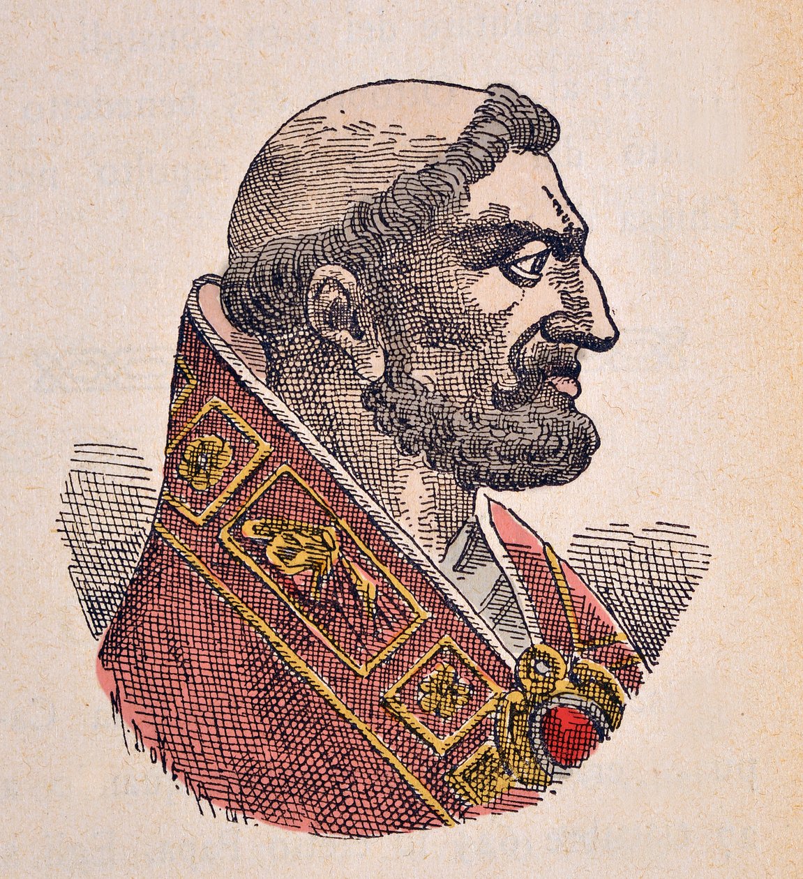 Retrato do Papa Bonifácio V (Bonifacius ou Bonifacio) (619-625) de Italian School