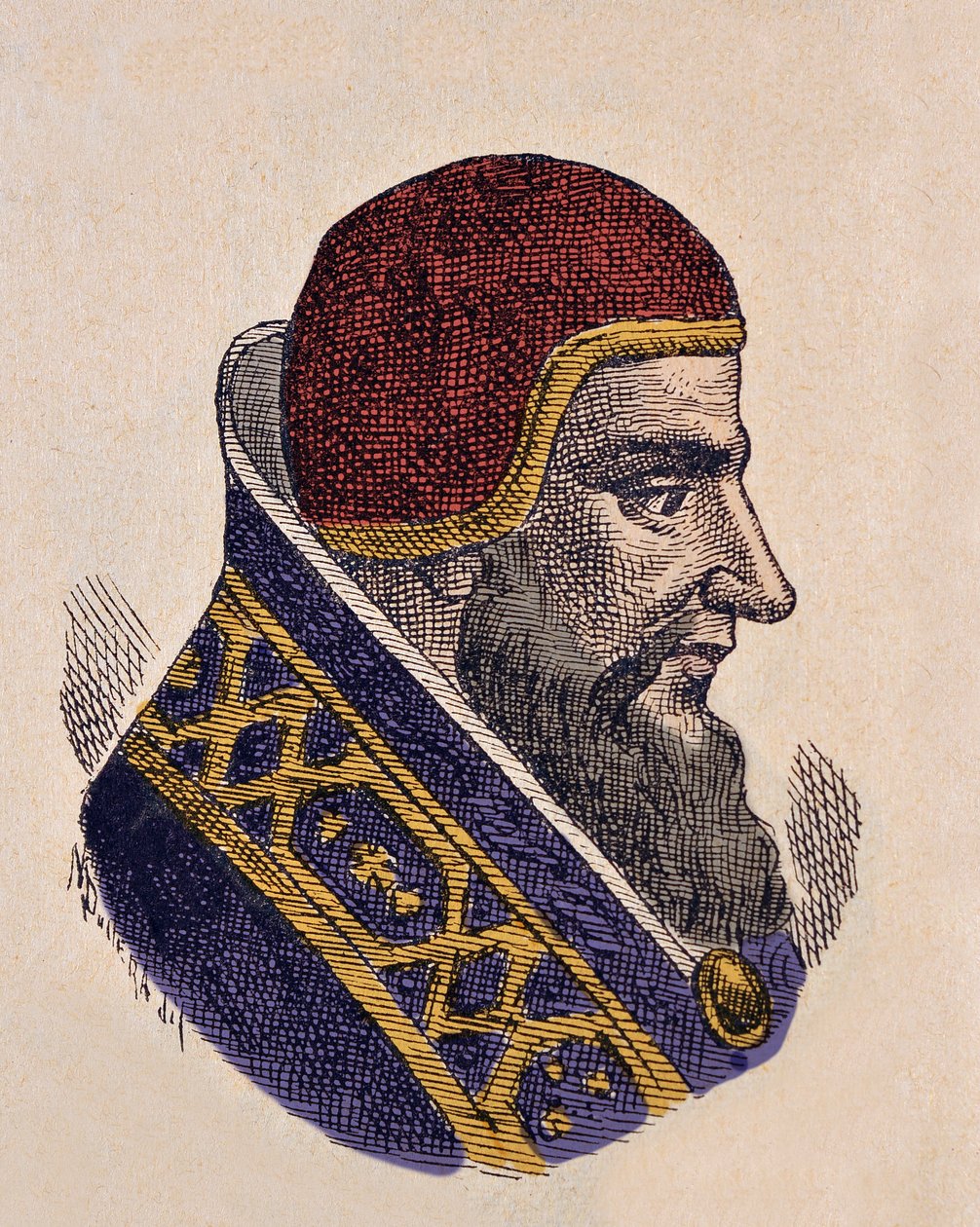Retrato do Papa Damásio II (Poppon, Damaso ou Damaso) (1048) de Italian School