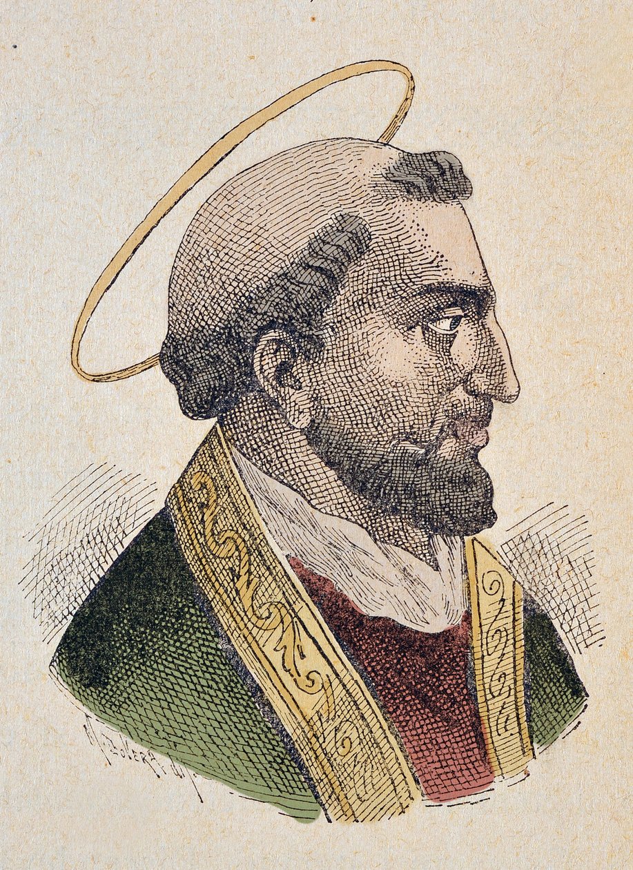 Retrato do Papa Evariste (Evaristus ou Evaristo I) Ier (97-107) de Italian School